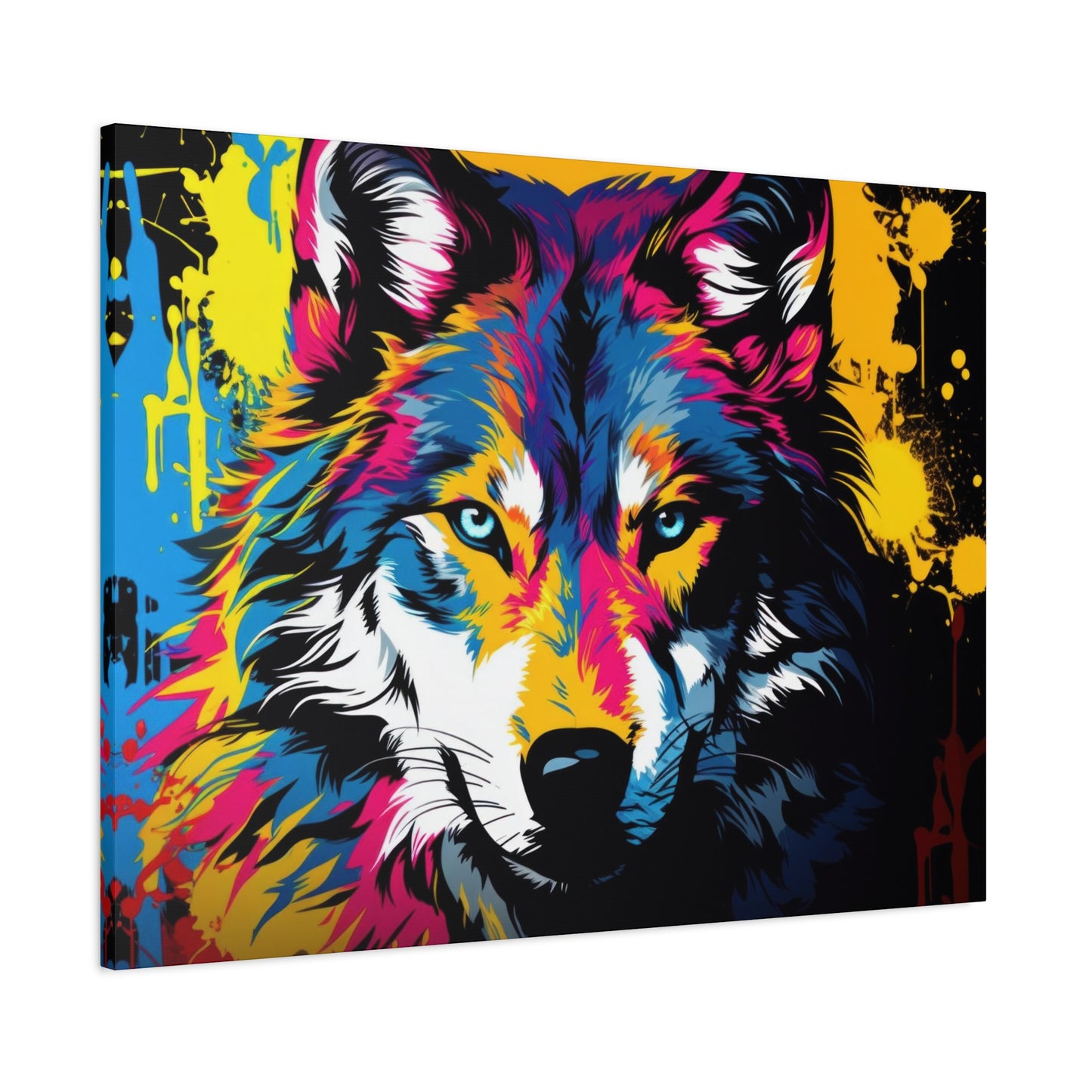 Wolf Canvas Art - Animal Art, Vibrant Wall Decor, Home & Office, Animal Gift, Nature Art