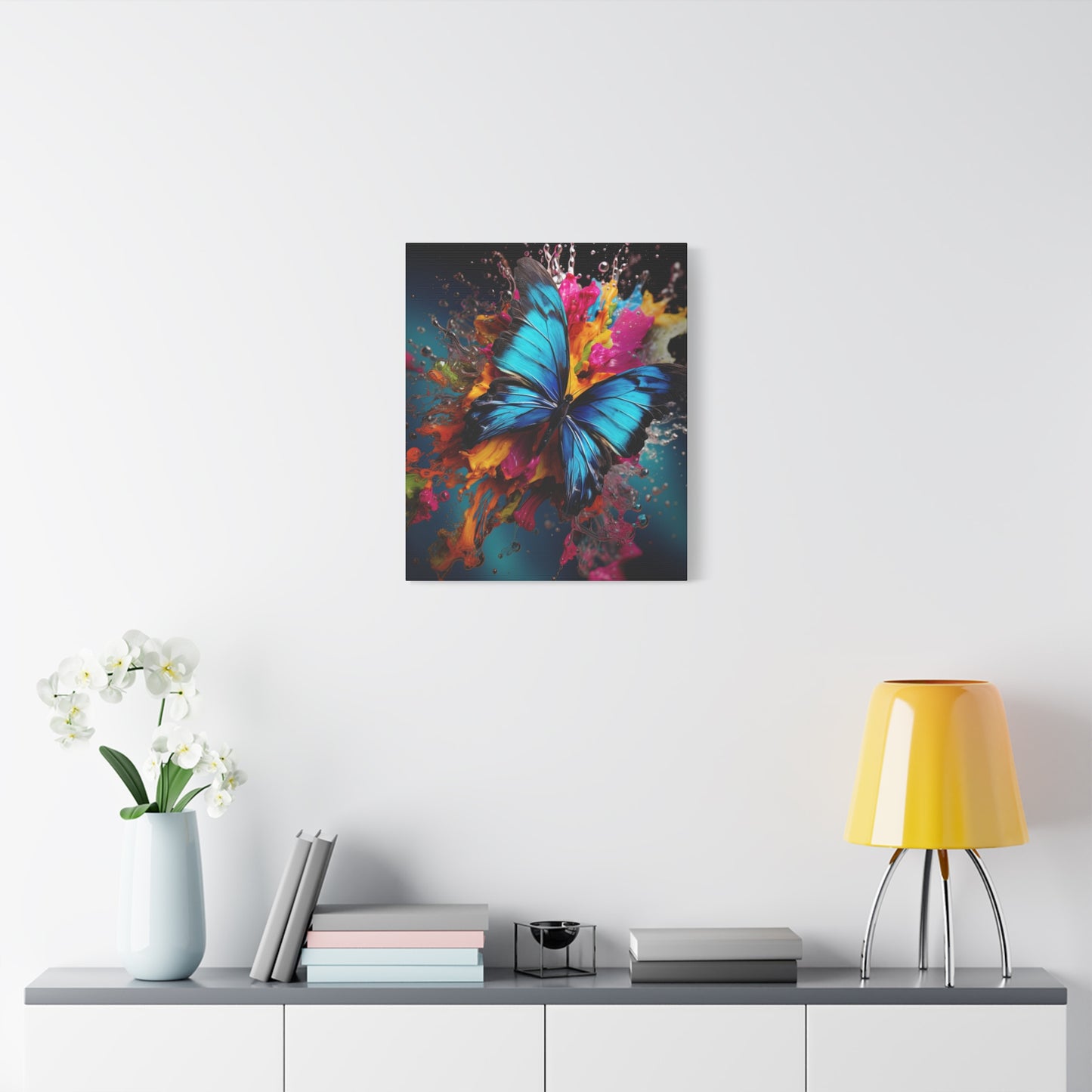 Butterfly Canvas Wall Art, Colorful Animal Print on Canvas, Butterfly Wall Decor, Bedroom Wall Decor, Home Gift, Room Decor