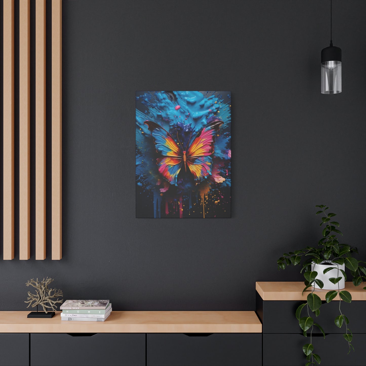 Colorful Butterfly Canvas Art, Butterfly Wall Art, Animal Canvas, Room Wall Decor, Home Gift Matte Canvas