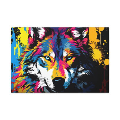 Wolf Canvas Art - Animal Art, Vibrant Wall Decor, Home & Office, Animal Gift, Nature Art