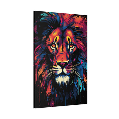 Lion Canvas Art - Vibrant Wall Decor, Home & Office, Animal Gift, Nature Art All Sizes Canvas