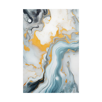 Marble Grey Abstract Unframed Wall Art - 1 | Minimalist Large Art Prints for Bedroom, Dining Room, or Any Space