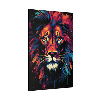 Lion Canvas Art - Vibrant Wall Decor, Home & Office, Animal Gift, Nature Art All Sizes Canvas