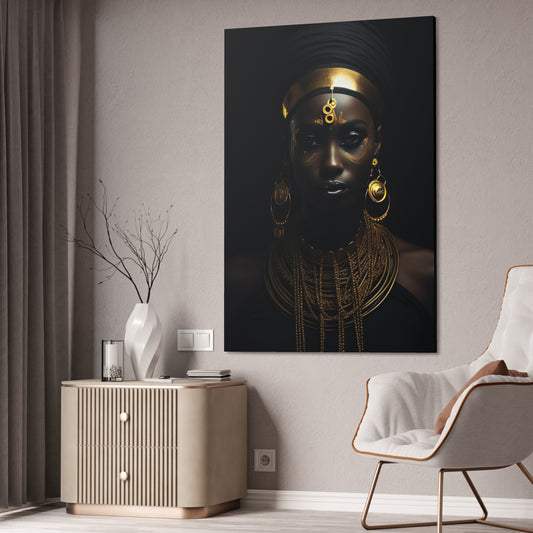 African Woman Canvas Art, African American Art, Modern art print, Fashion Decor, wall decor African, Wall Art