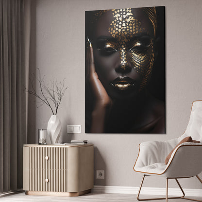 Black African Woman Canvas Art, African American Art Modern art print Fashion wall decor African, Wall Art